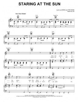 page one of Staring At The Sun (Piano, Vocal & Guitar Chords (Right-Hand Melody))