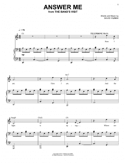 page one of Answer Me (Piano & Vocal)