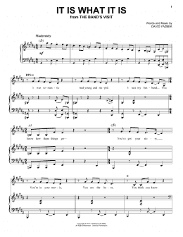 page one of It Is What It Is (Piano & Vocal)