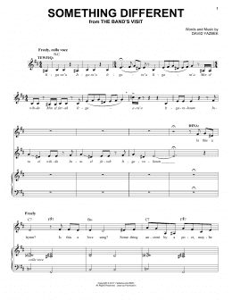 page one of Something Different (Piano & Vocal)