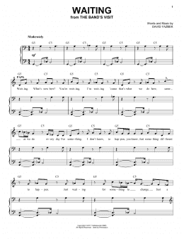 page one of Waiting (Piano & Vocal)