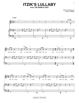 page one of Itzik's Lullaby (Piano & Vocal)