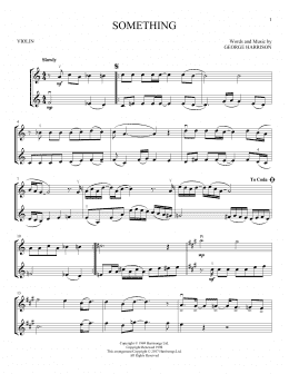 page one of Something (Violin Duet)