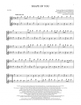 page one of Shape Of You (Flute Duet)
