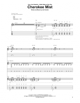page one of Cherokee Mist (Guitar Tab)