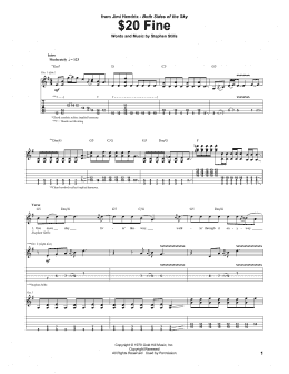 page one of $20 Fine (Guitar Tab)