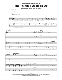 page one of The Things That I Used To Do (Guitar Tab)