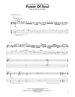 page one of Power Of Soul (Power To Love) (Guitar Tab)