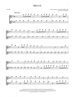 page one of Brave (Flute Duet)