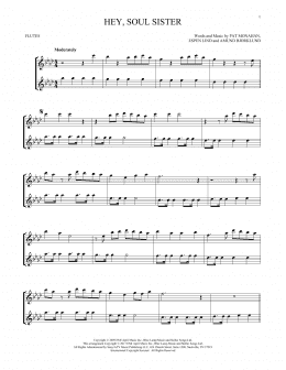 page one of Hey, Soul Sister (Flute Duet)