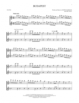 page one of Budapest (Flute Duet)
