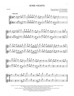 page one of Some Nights (Flute Duet)