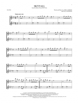page one of Skyfall (Flute Duet)