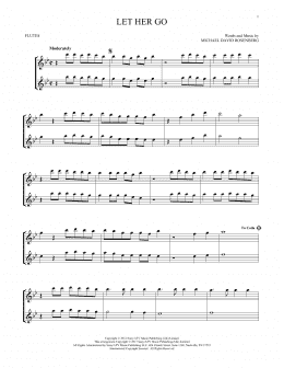 page one of Let Her Go (Flute Duet)