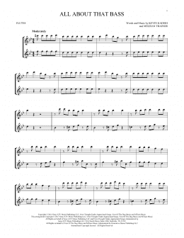 page one of All About That Bass (Flute Duet)