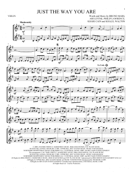 page one of Just The Way You Are (Violin Duet)