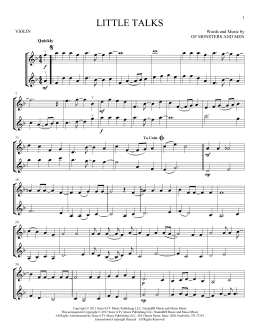 page one of Little Talks (Violin Duet)