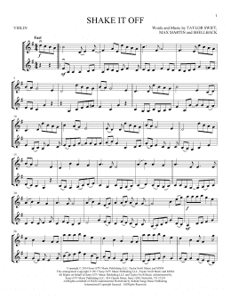 page one of Shake It Off (Violin Duet)