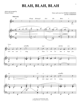 page one of Blah, Blah, Blah (Piano & Vocal)