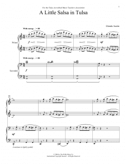 page one of A Little Salsa In Tulsa (Piano Duet)