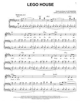 page one of Lego House (Piano & Vocal)