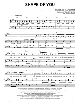page one of Shape Of You (Piano & Vocal)