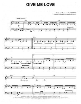 page one of Give Me Love (Piano & Vocal)
