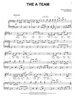 page one of The A Team (Piano & Vocal)
