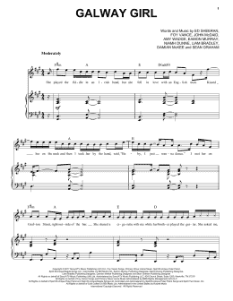 page one of Galway Girl (Piano & Vocal)