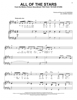 page one of All Of The Stars (Piano & Vocal)