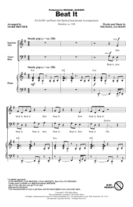 page one of Beat It (SATB Choir)
