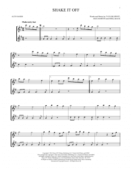 page one of Shake It Off (Alto Sax Duet)