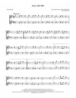 page one of All Of Me (Alto Sax Duet)
