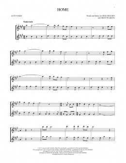 page one of Home (Alto Sax Duet)