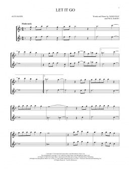 page one of Let It Go (Alto Sax Duet)