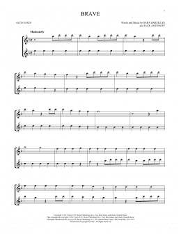 page one of Brave (Alto Sax Duet)