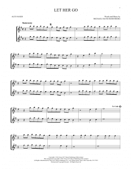 page one of Let Her Go (Alto Sax Duet)