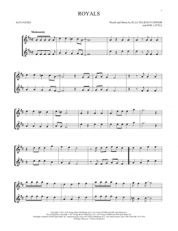 page one of Royals (Alto Sax Duet)