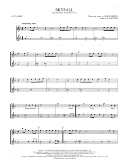 page one of Skyfall (Alto Sax Duet)