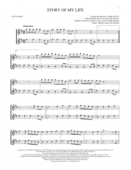 page one of Story Of My Life (Alto Sax Duet)