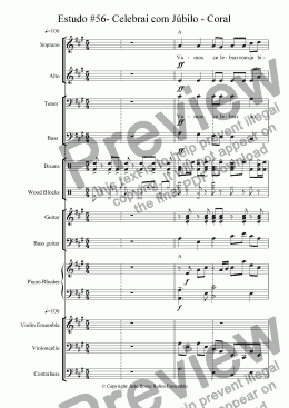 page one of Salmo 100 - Vamos Celebrar Com J�bilo - Orchestra (5:4)