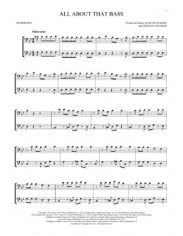 page one of All About That Bass (Trombone Duet)