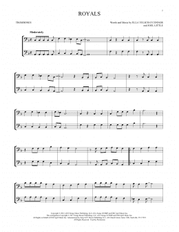 page one of Royals (Trombone Duet)