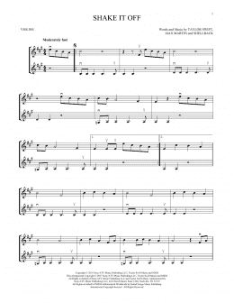 page one of Shake It Off (Violin Duet)