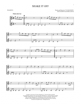 page one of Shake It Off (Trumpet Duet)