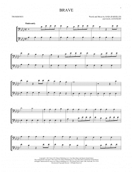 page one of Brave (Trombone Duet)