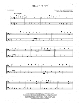 page one of Shake It Off (Trombone Duet)