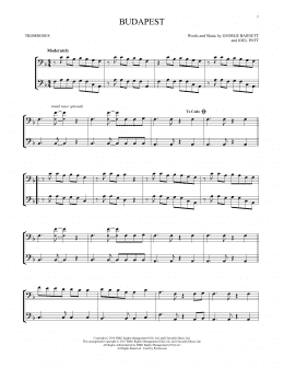 page one of Budapest (Trombone Duet)