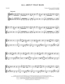 page one of All About That Bass (Violin Duet)