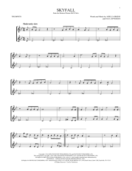 page one of Skyfall (Trumpet Duet)